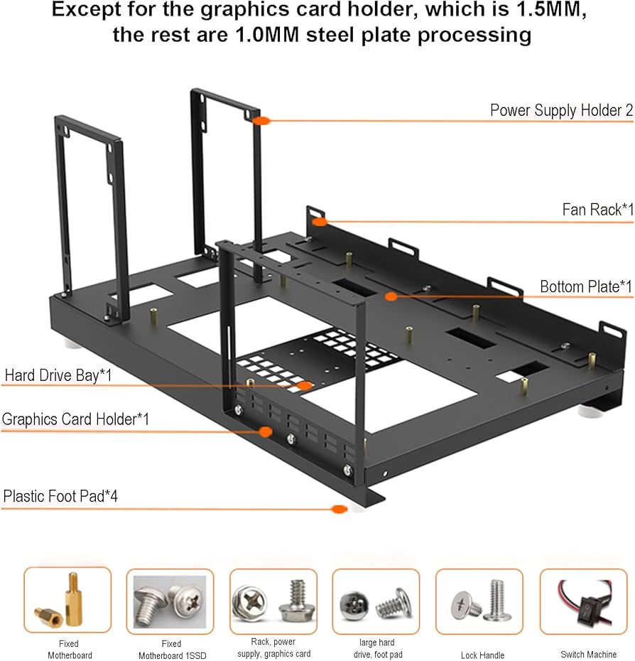 Amazon.co.jp: オープンフレーム オープンシャーシ ATX/M-ATX/ITX PC